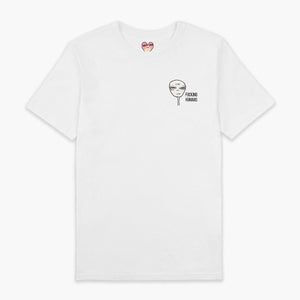 F*cking Humans Alien Embroidered T-Shirt (Unisex)-Embroidered Clothing, Embroidered T Shirt, EP01-Sassy Spud