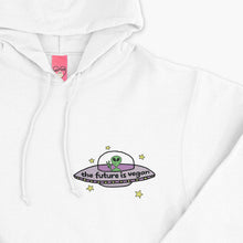 Afbeelding laden in Galerijviewer, Future Is Vegan Embroidered Hoodie (Unisex)-Embroidered Clothing, Embroidered Hoodie, JH001-Sassy Spud