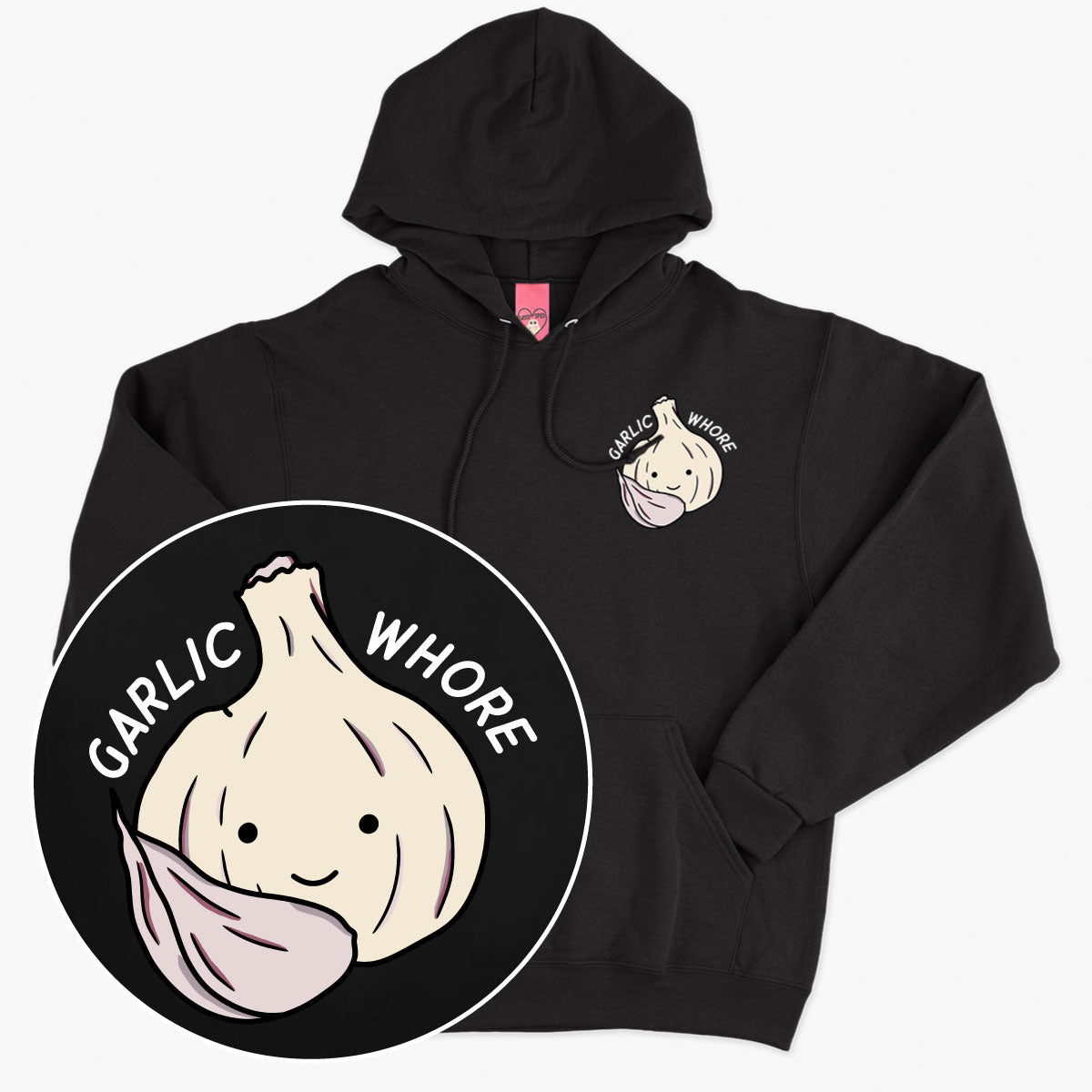 Garlic Whore Hoodie (Unisex)-Printed Clothing, Printed Hoodie, JH001-Sassy Spud