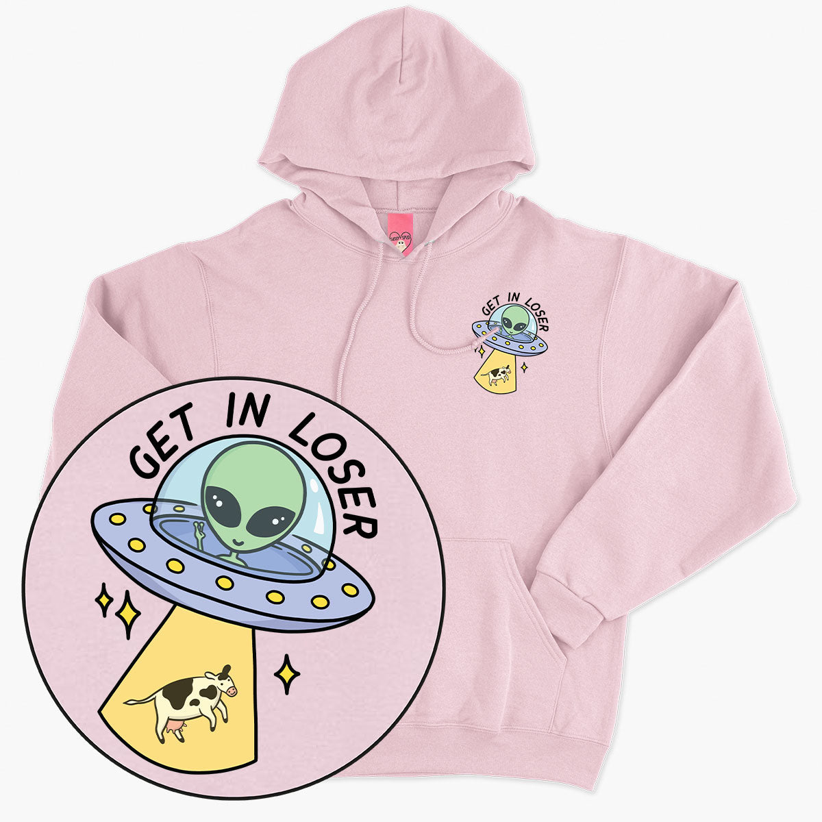 Get In Loser Hoodie (Unisex)-Printed Clothing, Printed Hoodie, JH001-Sassy Spud