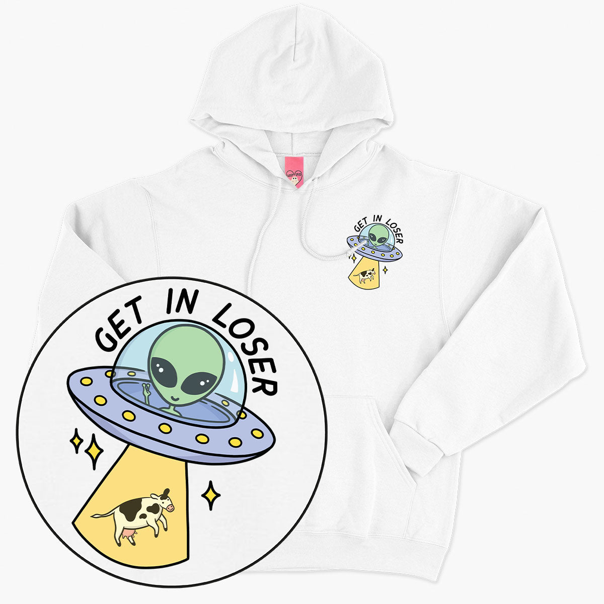 Get In Loser Hoodie (Unisex)-Printed Clothing, Printed Hoodie, JH001-Sassy Spud