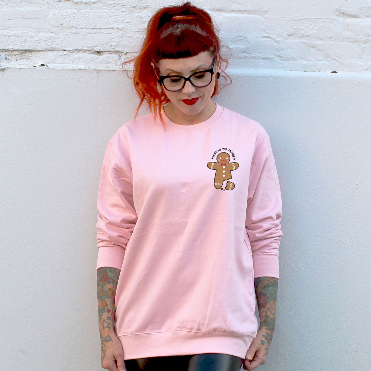 Gingerdread Christmas Jumper (Unisex)-Printed Clothing, Printed Sweatshirt, JH030-Sassy Spud