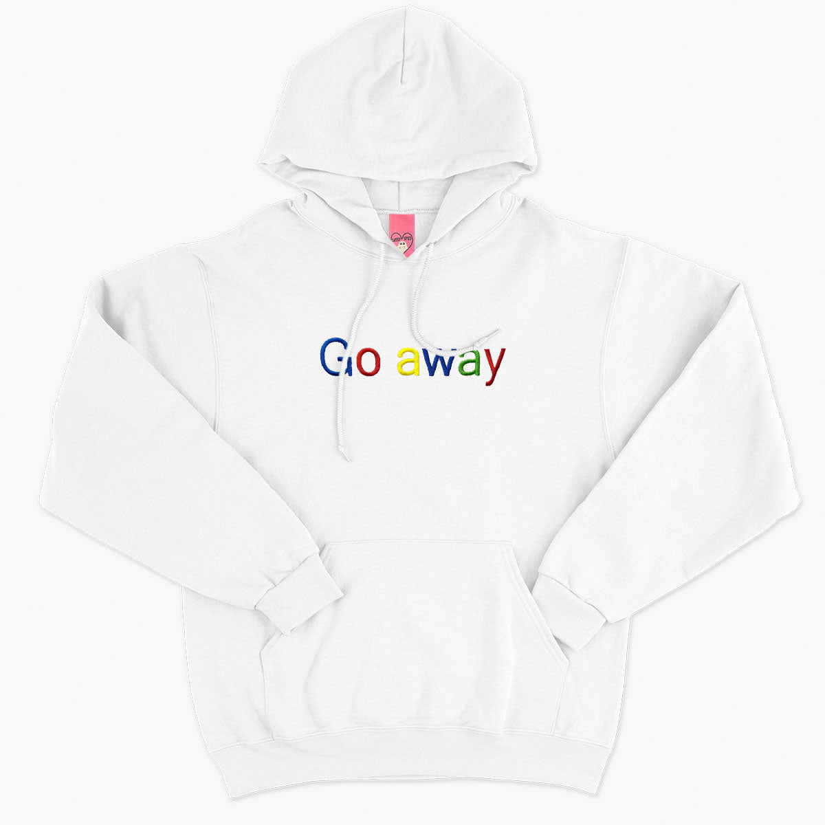 Go Away Embroidered Hoodie (Unisex)-Embroidered Clothing, Embroidered Hoodie, JH001-Sassy Spud