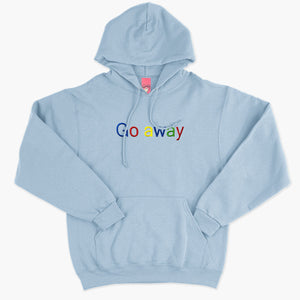 Go Away Embroidered Hoodie (Unisex)-Embroidered Clothing, Embroidered Hoodie, JH001-Sassy Spud