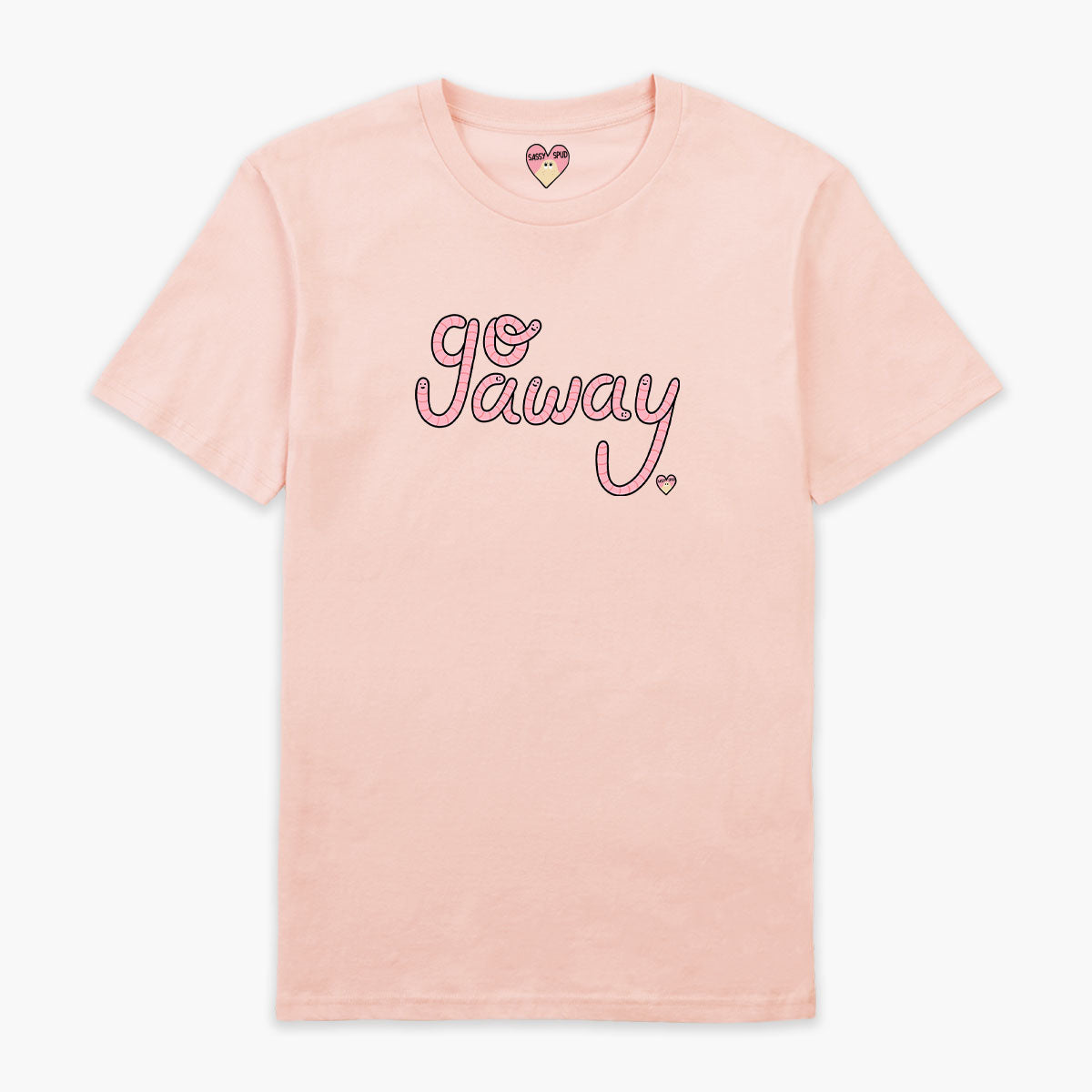 Go Away Rude Worms T-Shirt (Unisex)-Printed Clothing, Printed T Shirt, EP01-Sassy Spud