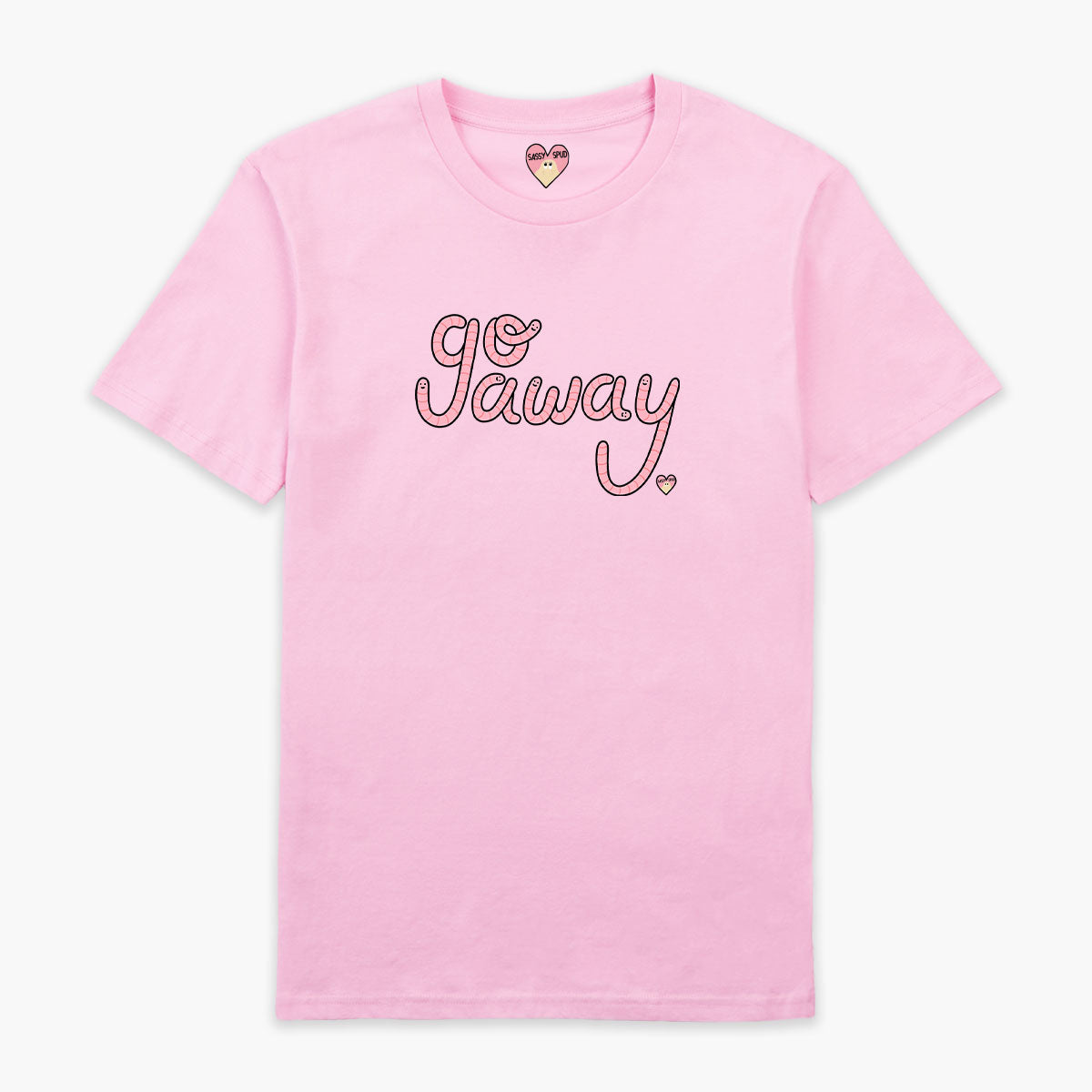 Go Away Rude Worms T-Shirt (Unisex)-Printed Clothing, Printed T Shirt, EP01-Sassy Spud