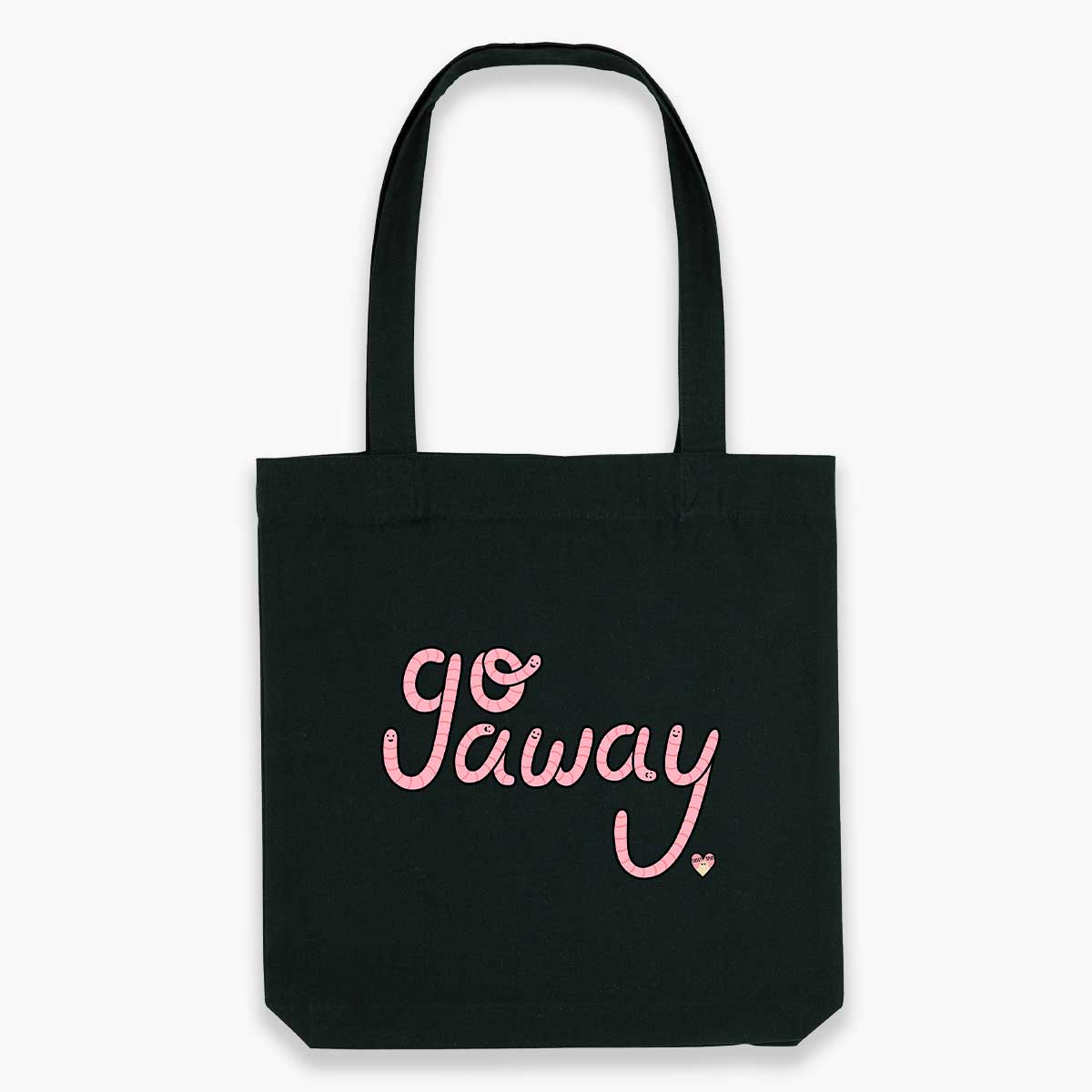 Go Away Rude Worms Tote Bag-Sassy Accessories, Sassy Gifts, Sassy Tote Bag, STAU760-Sassy Spud