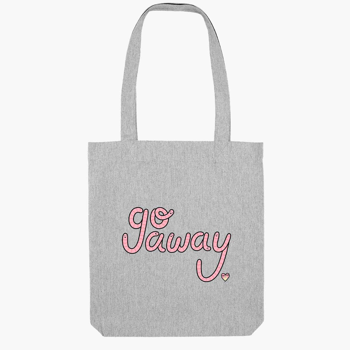 Go Away Rude Worms Tote Bag-Sassy Accessories, Sassy Gifts, Sassy Tote Bag, STAU760-Sassy Spud