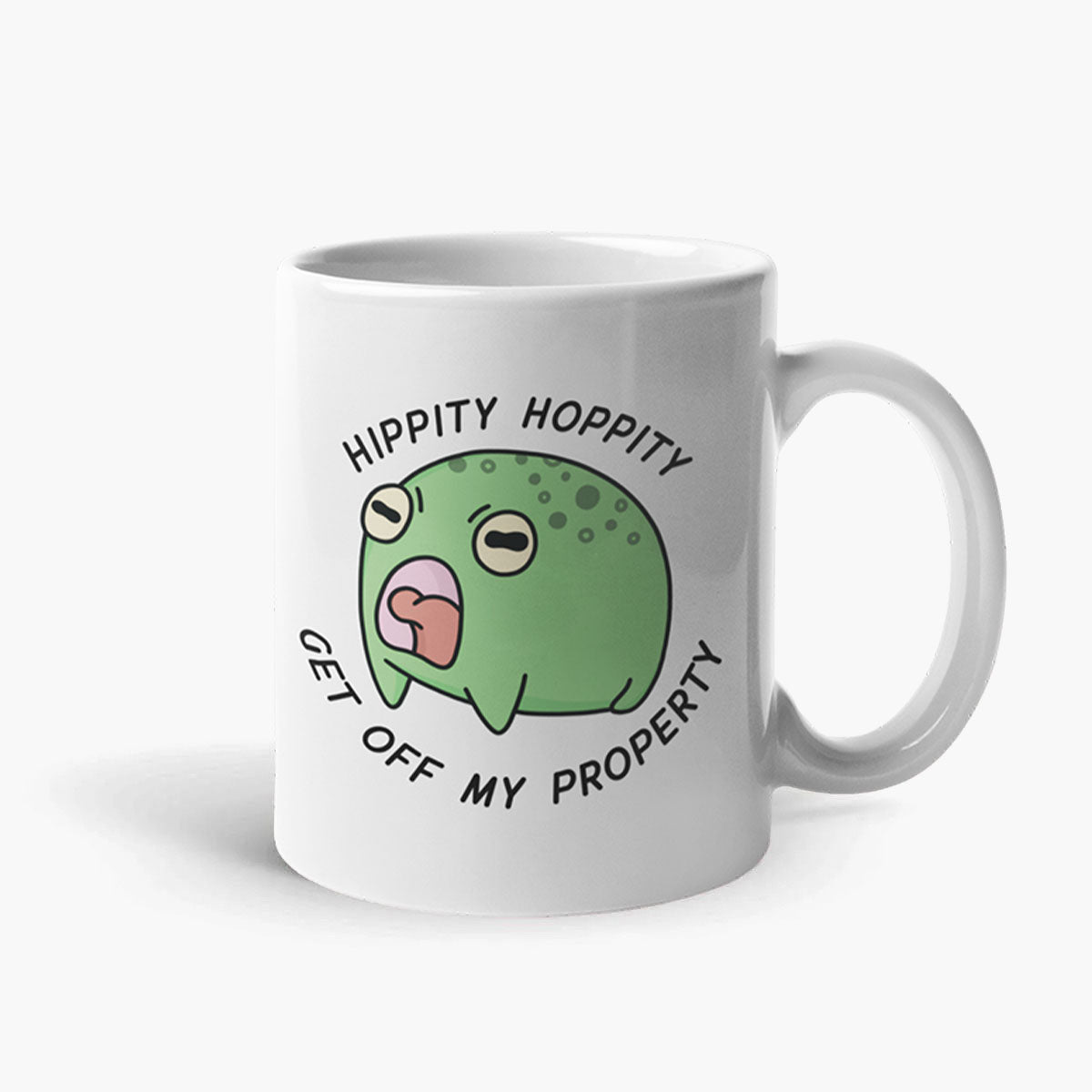 Hippity Hoppity Coffee Mug-Funny Gift, Funny Coffee Mug, 11oz White Ceramic-Sassy Spud