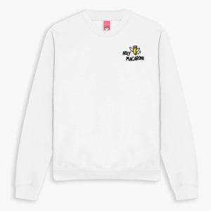 Holy Macaroni Embroidered Sweatshirt (Unisex)-Embroidered Clothing, Embroidered Sweatshirt, JH030-Sassy Spud