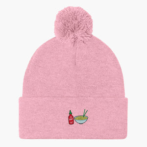 Hot Noodles Embroidered Beanie-Embroidered Clothing, Embroidered Beanie, BB426-Sassy Spud