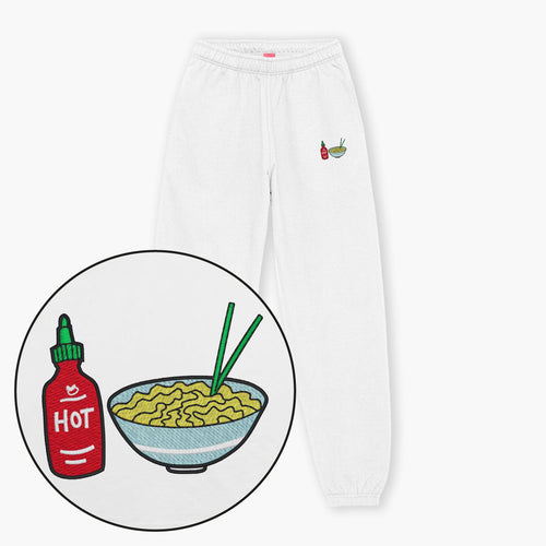 Hot Noodles Embroidered Joggers (Unisex)-Embroidered Clothing, Embroidered Joggers, JH072-Sassy Spud