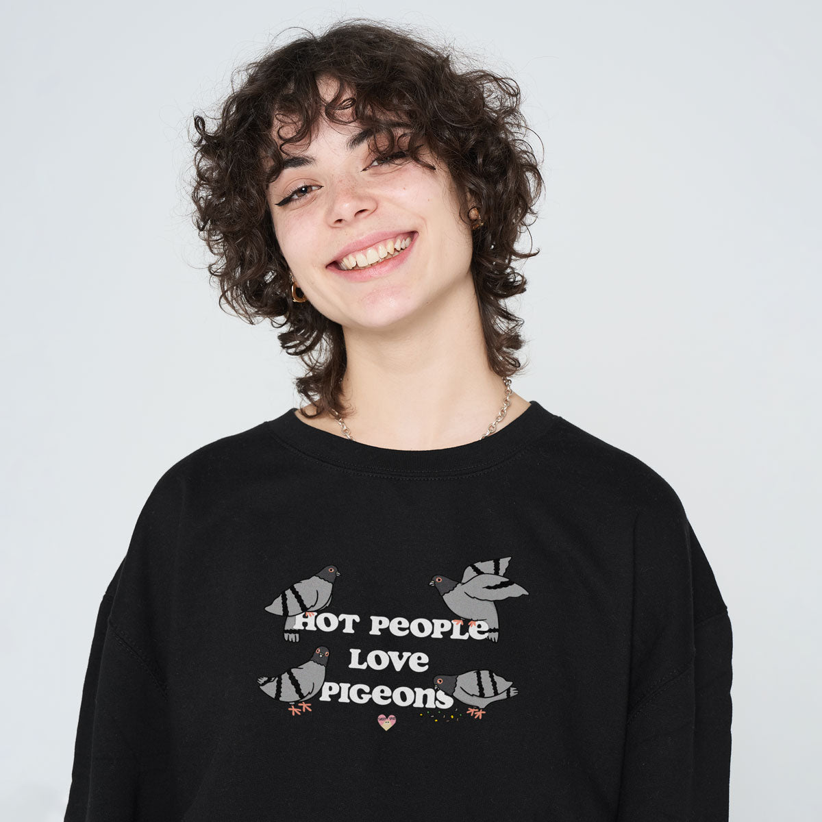 Hot People Love Pigeons Sweatshirt (Unisex)-Printed Clothing, Printed Sweatshirt, JH030-Sassy Spud