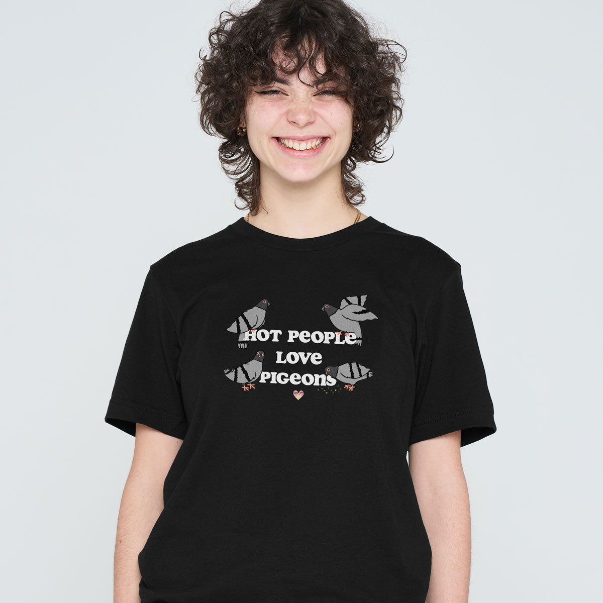 Hot People Love Pigeons T-Shirt (Unisex)-Printed Clothing, Printed T Shirt, EP01-Sassy Spud