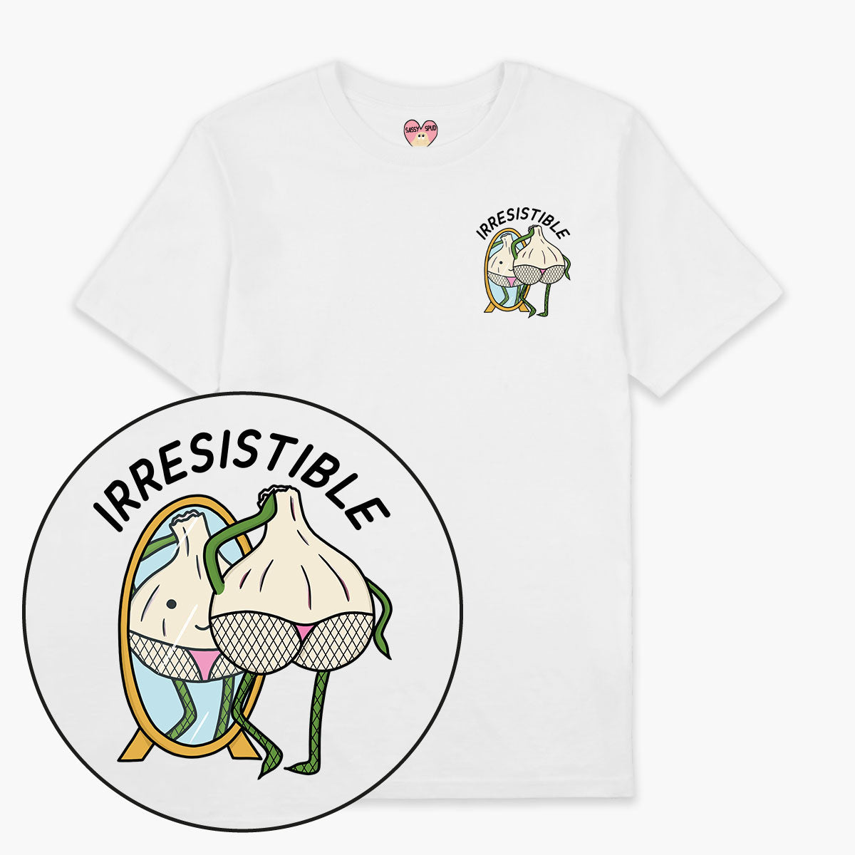 Irresistible T-Shirt (Unisex)-Printed Clothing, Printed T Shirt, EP01-Sassy Spud