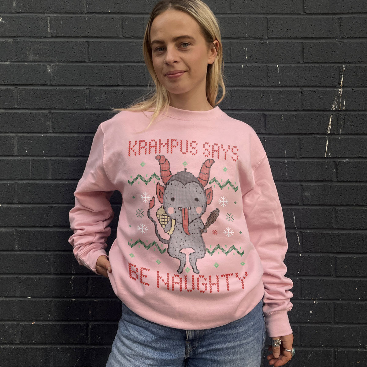 Krampus Christmas Jumper (Unisex)-Printed Clothing, Printed Sweatshirt, JH030-Sassy Spud
