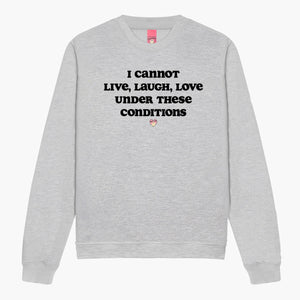 Live Laugh Love Sweatshirt (Unisex)-Printed Clothing, Printed Sweatshirt, JH030-Sassy Spud