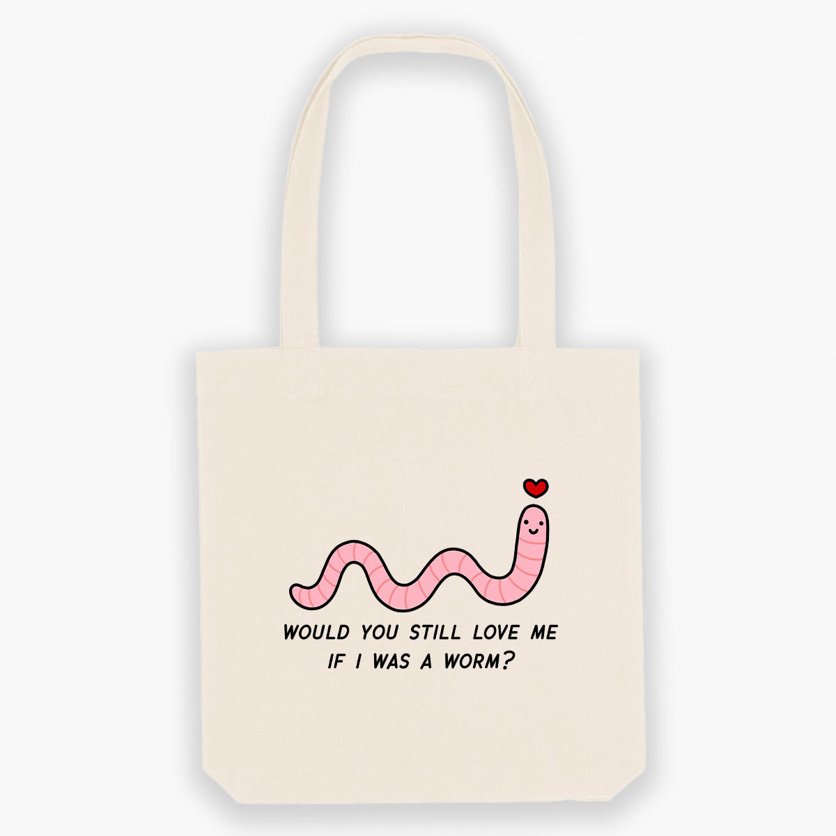 Love Me Worm Tote Bag-Sassy Accessories, Sassy Gifts, Sassy Tote Bag, STAU760-Sassy Spud