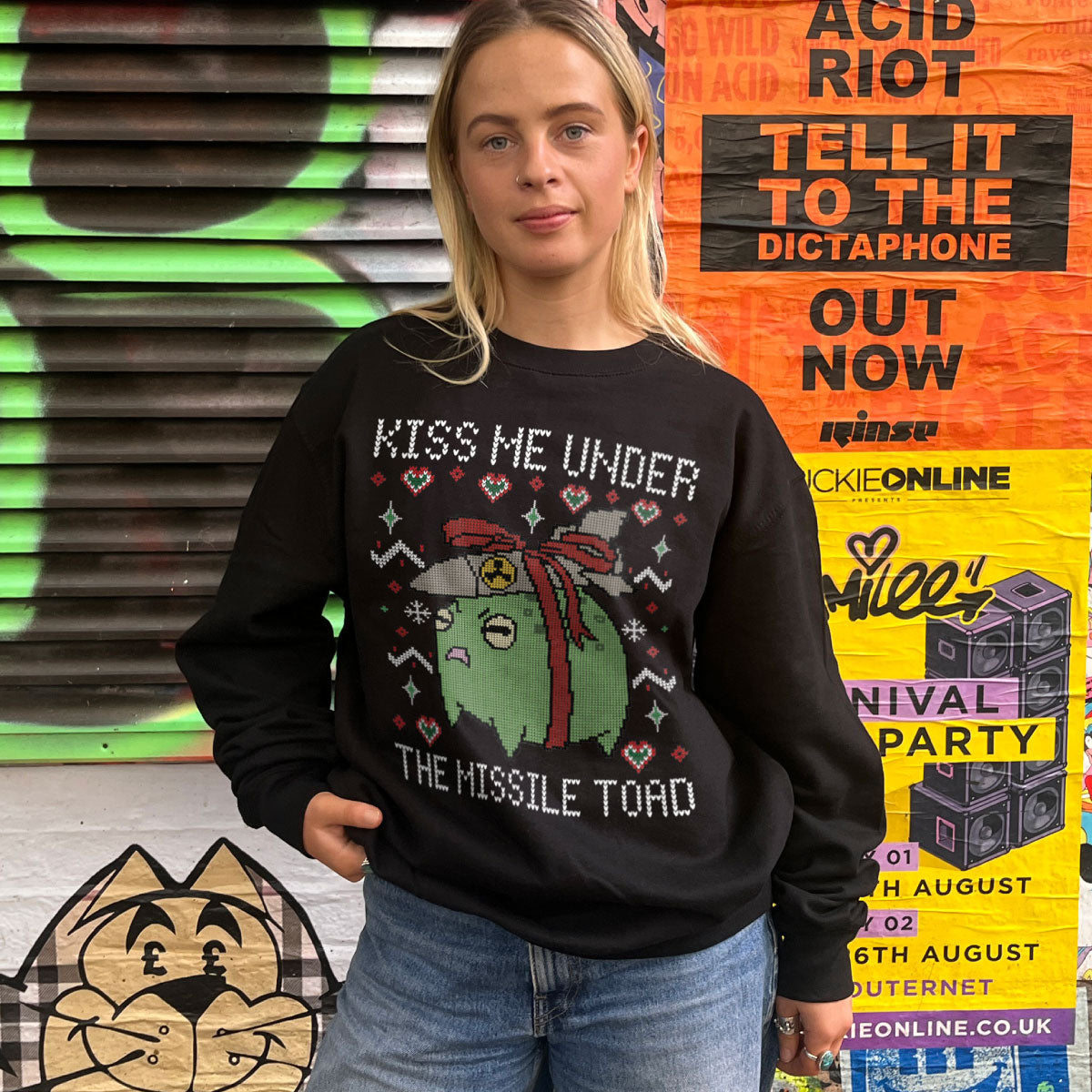 Missile Toad Christmas Jumper (Unisex)-Printed Clothing, Printed Sweatshirt, JH030-Sassy Spud