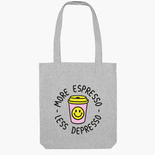 Afbeelding laden in Galerijviewer, More Espresso Less Depresso Tote Bag-Sassy Accessories, Sassy Gifts, Sassy Tote Bag, STAU760-Sassy Spud