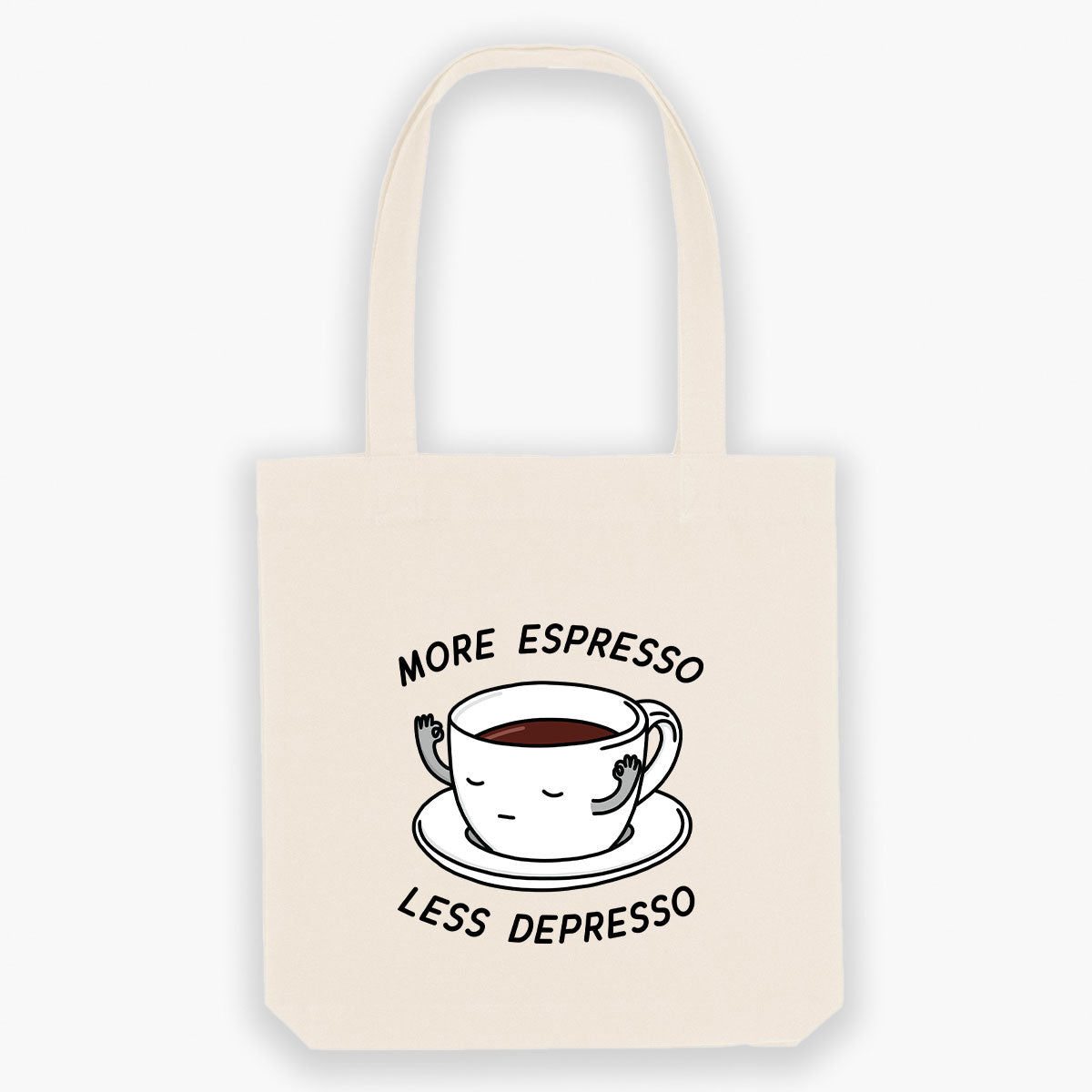 More Espresso Less Depresso Tote Bag-Sassy Accessories, Sassy Gifts, Sassy Tote Bag, STAU760-Sassy Spud