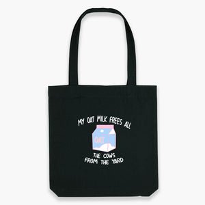 My Oat Milk Frees All The Cows From The Yard Tote Bag-Sassy Accessories, Sassy Gifts, Sassy Tote Bag, STAU760-Sassy Spud