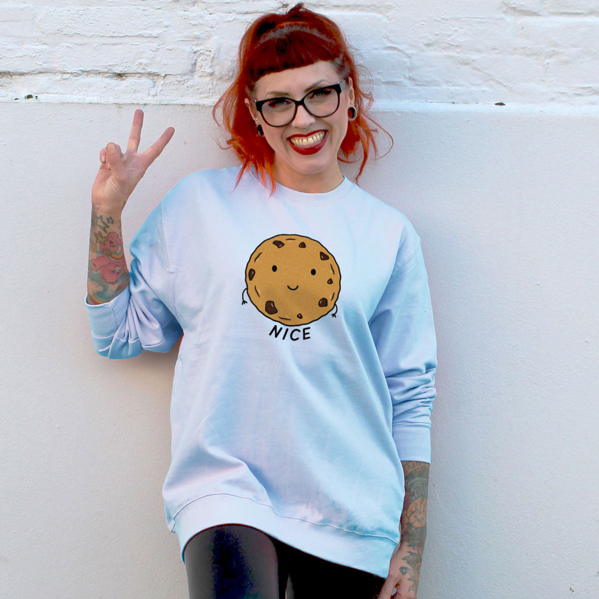 Nice Cookie Christmas Jumper (Unisex)-Printed Clothing, Printed Sweatshirt, JH030-Sassy Spud