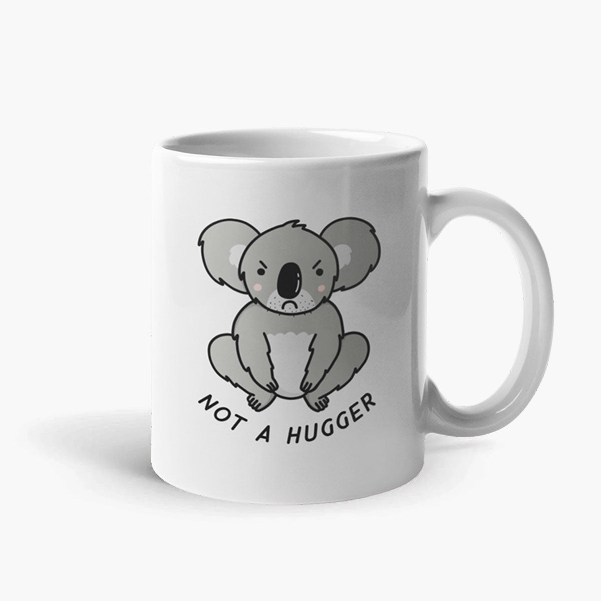 Not A Hugger Coffee Mug-Funny Gift, Funny Coffee Mug, 11oz White Ceramic-Sassy Spud