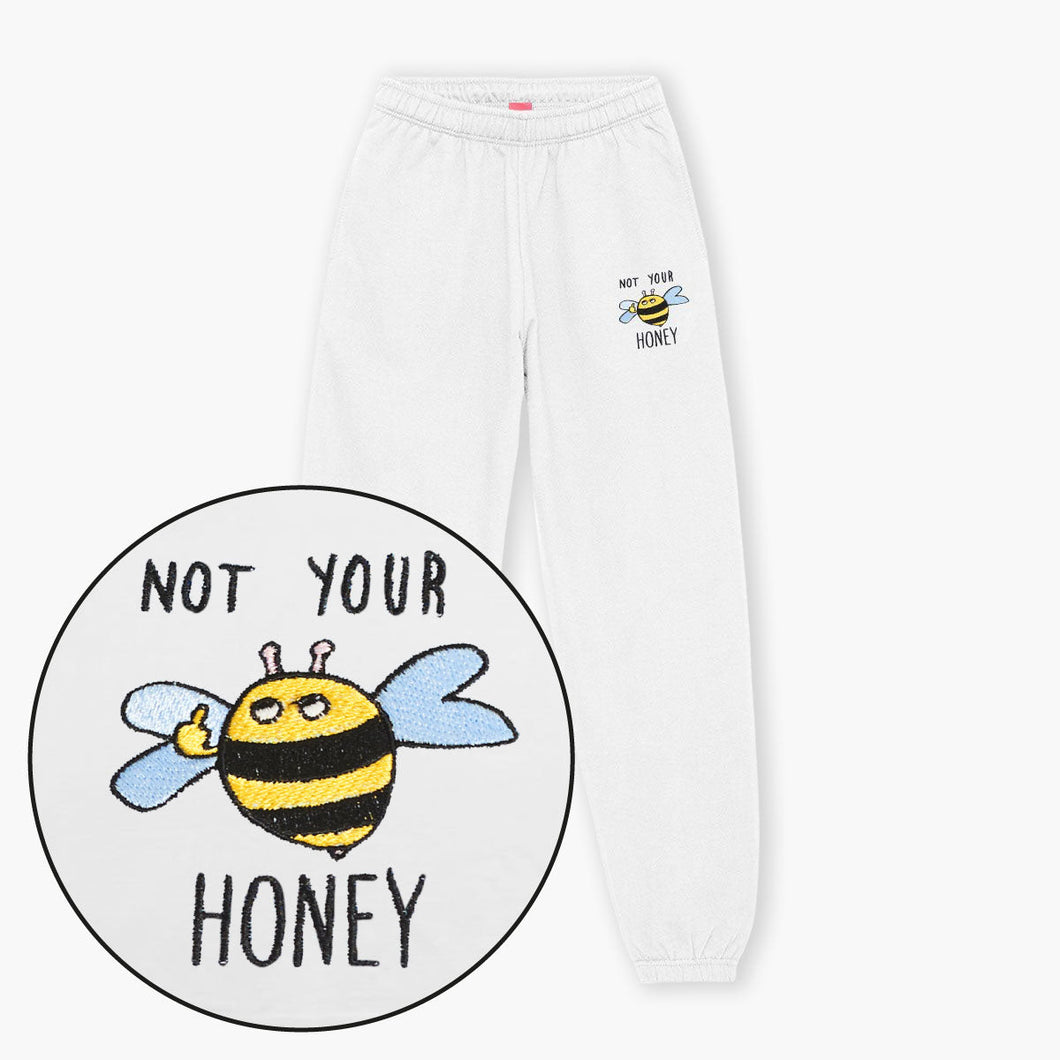 Not Your Honey Embroidered Joggers (Unisex)-Embroidered Clothing, Embroidered Joggers, JH072-Sassy Spud
