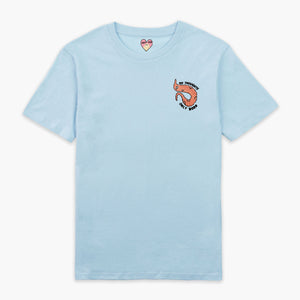 Orange Worm On A String Embroidered T-Shirt (Unisex)-Embroidered Clothing, Embroidered T Shirt, EP01-Sassy Spud