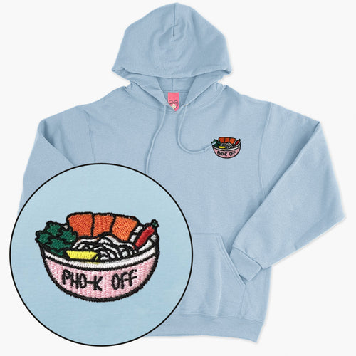 Pho-k Off Embroidered Hoodie (Unisex)-Embroidered Clothing, Embroidered Hoodie, JH001-Sassy Spud
