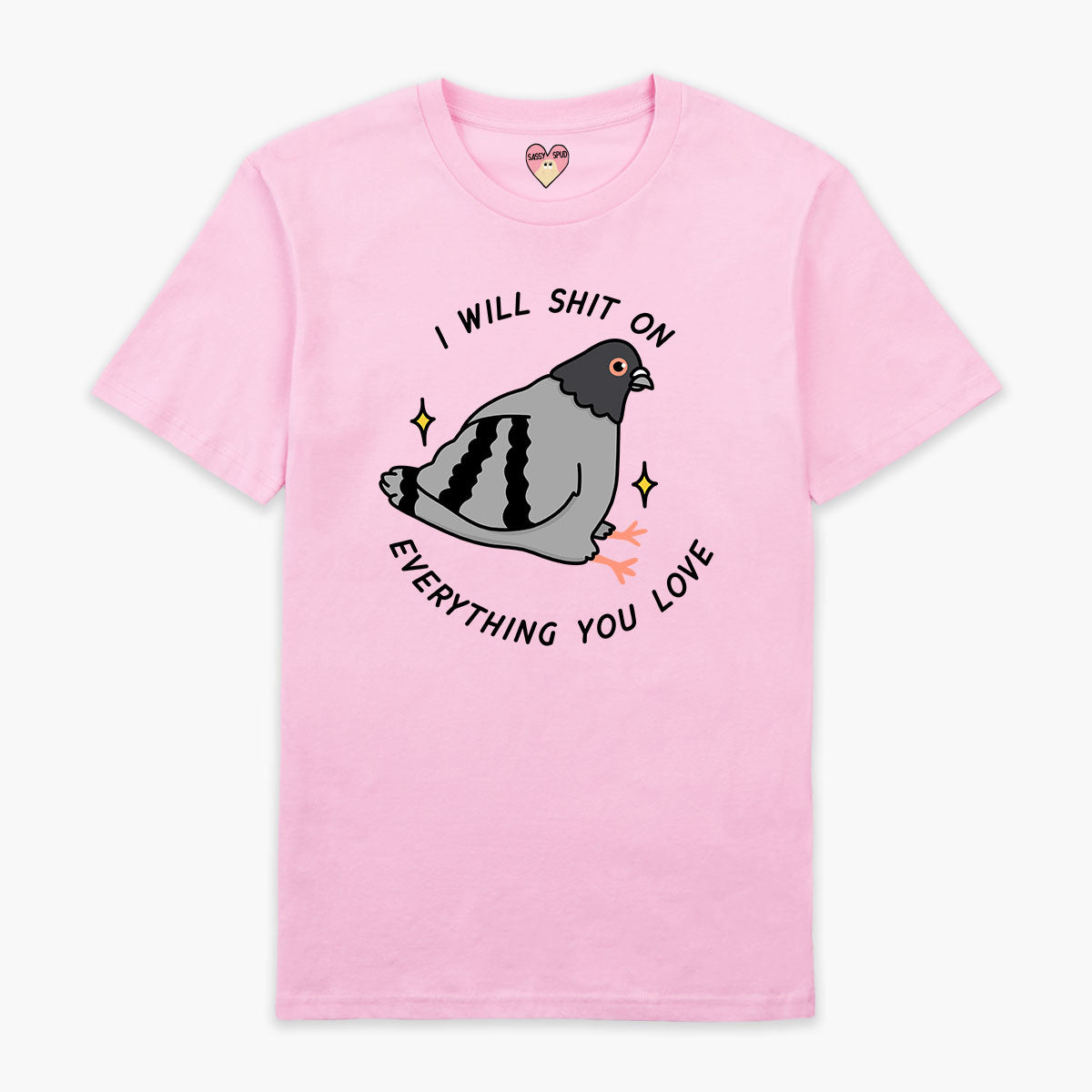 Pigeon Poo Full Print T-Shirt (Unisex)-Printed Clothing, Printed T Shirt, EP01-Sassy Spud