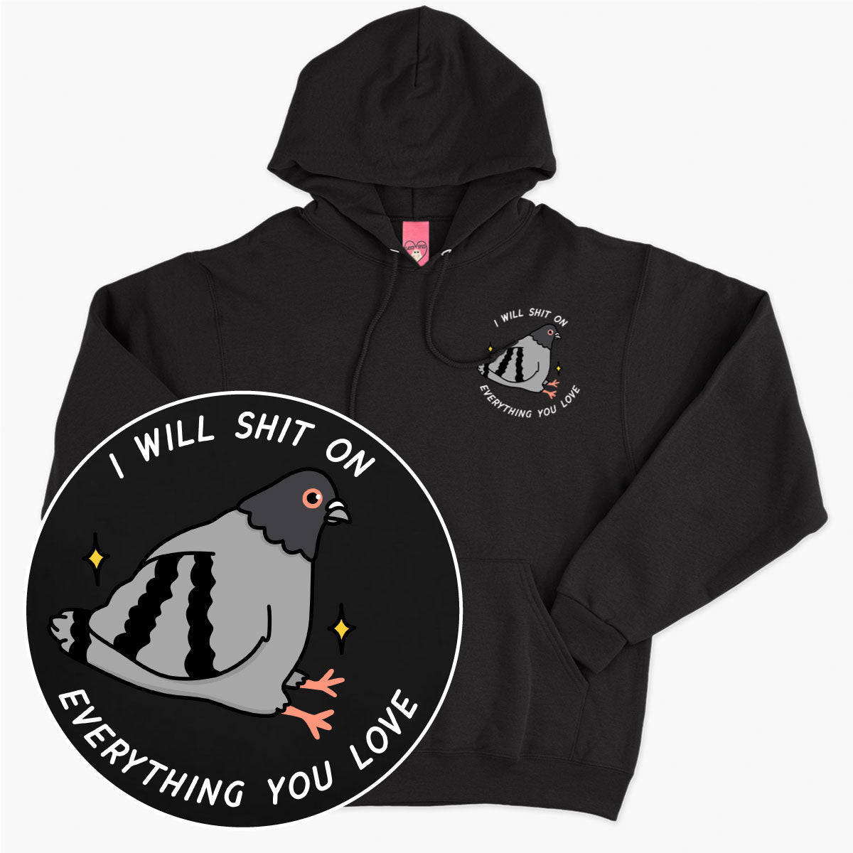 Pigeon Poo Hoodie (Unisex)-Printed Clothing, Printed Hoodie, JH001-Sassy Spud