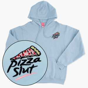 Pizza Slut Embroidered Hoodie (Unisex)-Embroidered Clothing, Embroidered Hoodie, JH001-Sassy Spud