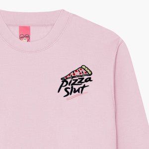 Pizza Slut Embroidered Sweatshirt (Unisex)-Embroidered Clothing, Embroidered Sweatshirt, JH030-Sassy Spud