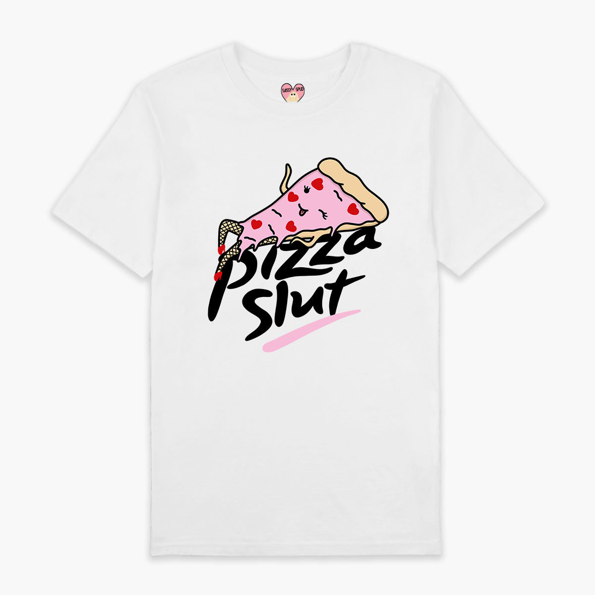Pizza Slut Full Print T-Shirt (Unisex)-Printed Clothing, Printed T Shirt, EP01-Sassy Spud
