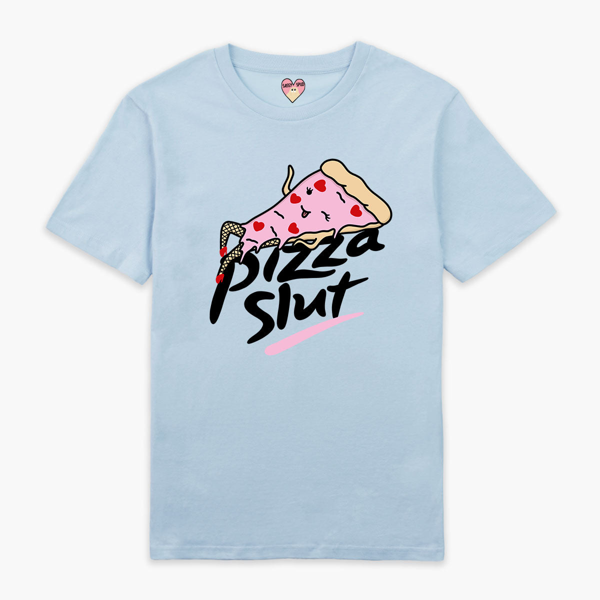 Pizza Slut Full Print T-Shirt (Unisex)-Printed Clothing, Printed T Shirt, EP01-Sassy Spud