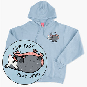 Play Dead Possum Hoodie (Unisex)-Printed Clothing, Printed Hoodie, JH001-Sassy Spud