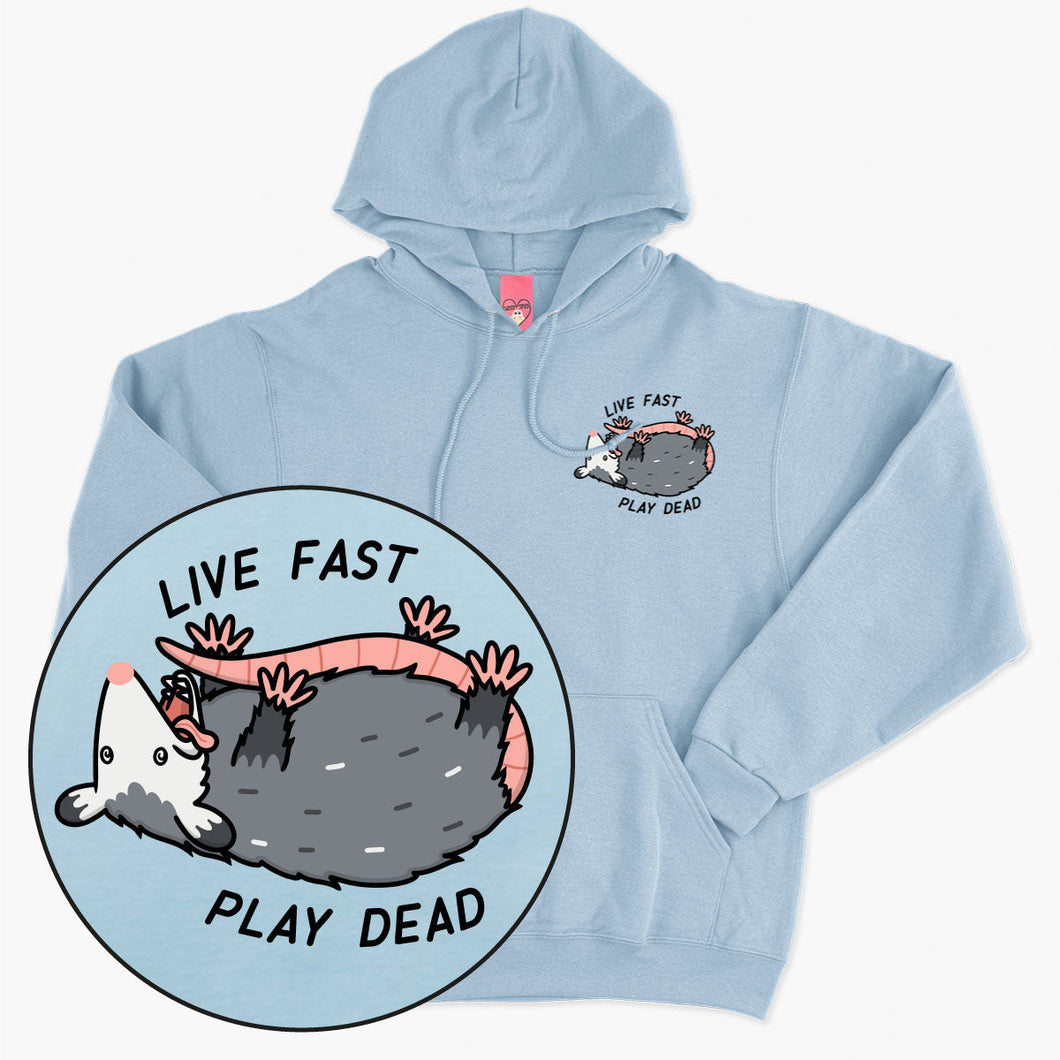 Play Dead Possum Hoodie (Unisex)-Printed Clothing, Printed Hoodie, JH001-Sassy Spud
