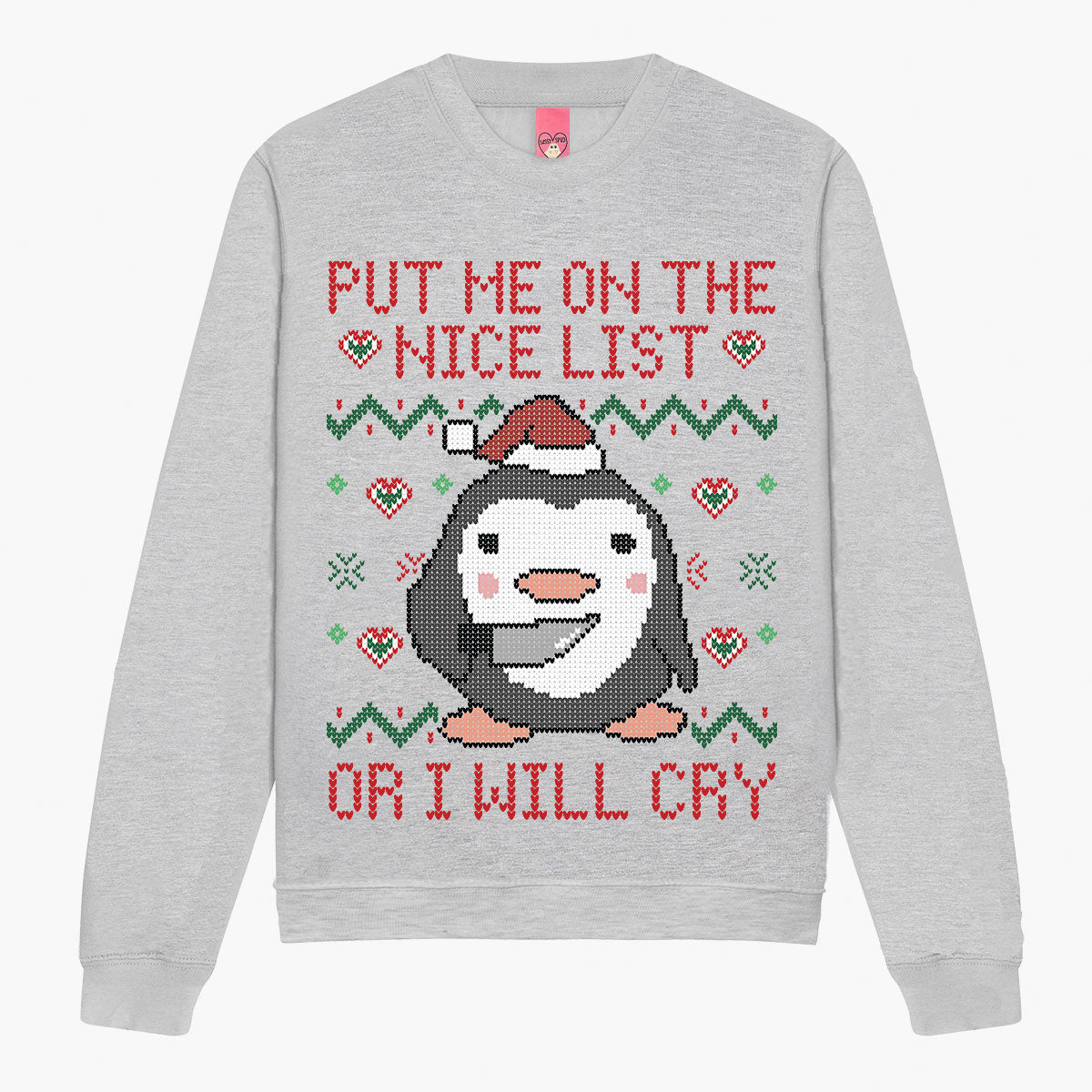 Put Me On The Nice List Christmas Jumper (Unisex)-Printed Clothing, Printed Sweatshirt, JH030-Sassy Spud