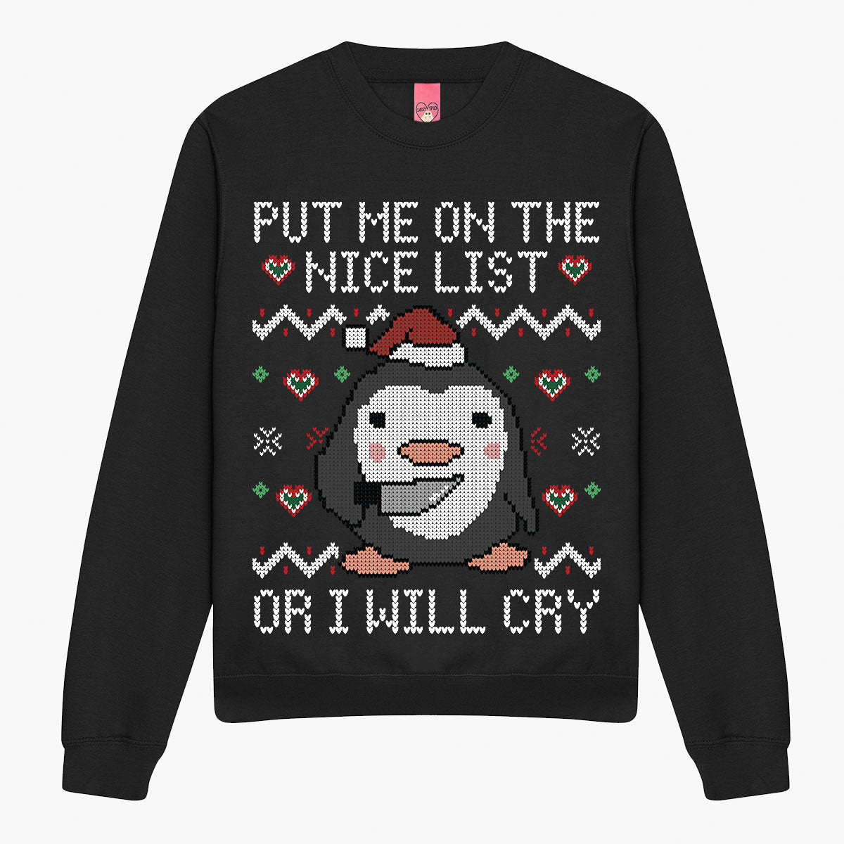 Put Me On The Nice List Christmas Jumper (Unisex)-Printed Clothing, Printed Sweatshirt, JH030-Sassy Spud