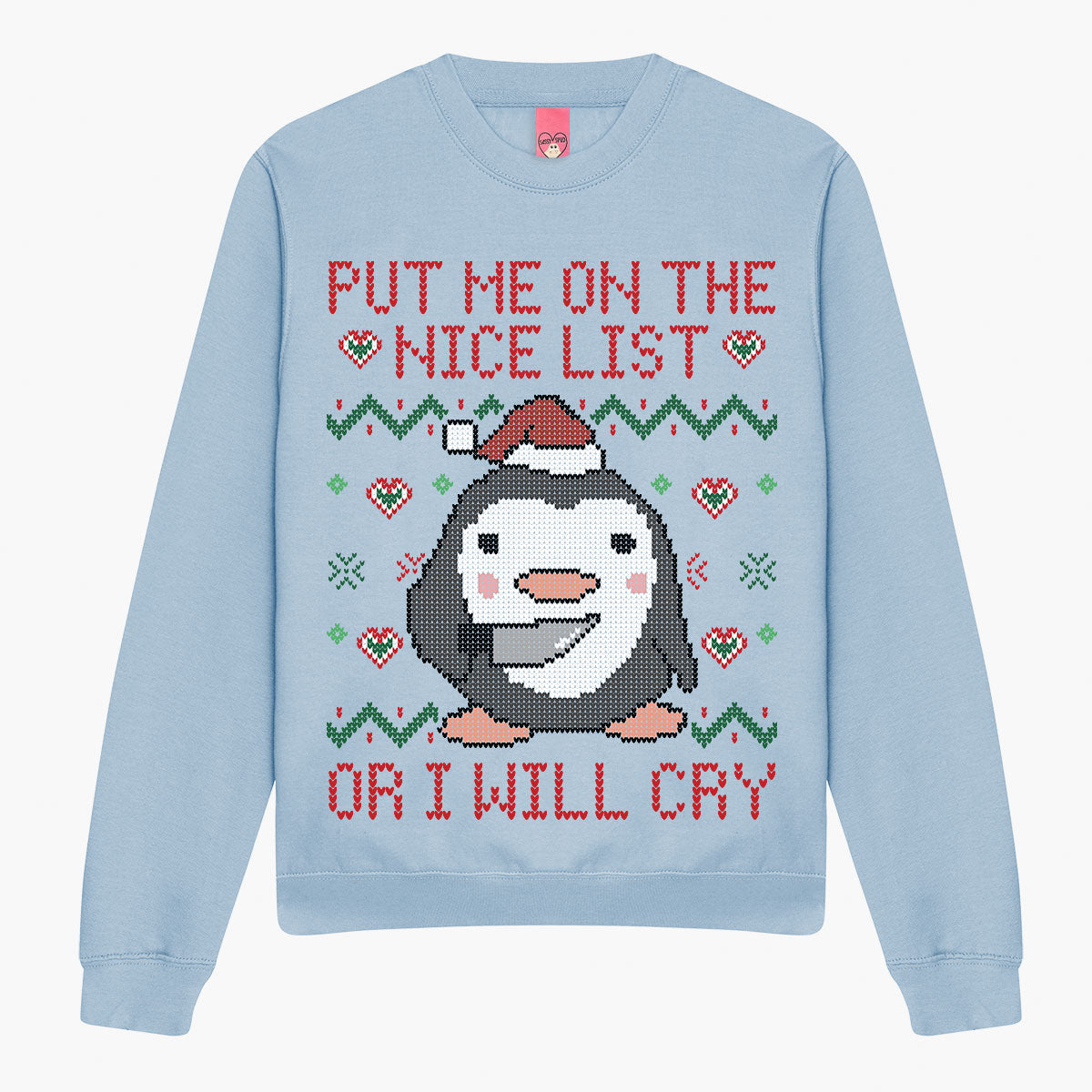 Put Me On The Nice List Christmas Jumper (Unisex)-Printed Clothing, Printed Sweatshirt, JH030-Sassy Spud