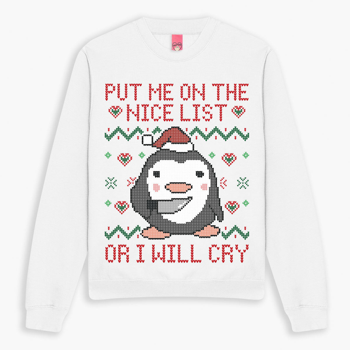 Put Me On The Nice List Christmas Jumper (Unisex)-Printed Clothing, Printed Sweatshirt, JH030-Sassy Spud