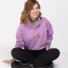 Load image into Gallery viewer, RUBBER DUCKS - Embroidered 1/4 Zip Crop Sweatshirt-Embroidered Clothing, Embroidered 1/4 Zip Crop Sweatshirt, JH037-Sassy Spud
