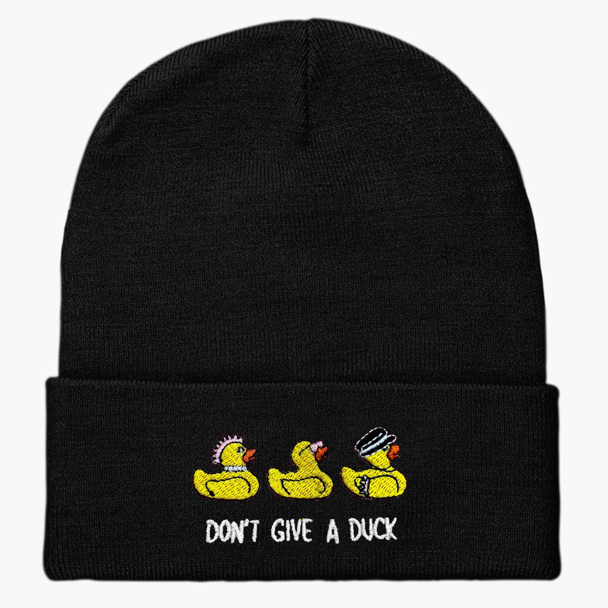 Rubber Ducks Embroidered Beanie-Embroidered Clothing, Embroidered Beanie, BB45-Sassy Spud