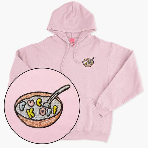 Rude Cereal Embroidered Hoodie (Unisex)-Embroidered Clothing, Embroidered Hoodie, JH001-Sassy Spud