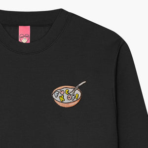 Rude Cereal Embroidered Sweatshirt (Unisex)-Embroidered Clothing, Embroidered Sweatshirt, JH030-Sassy Spud
