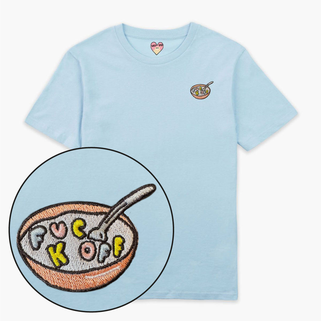 Rude Cereal Embroidered T-Shirt (Unisex)-Embroidered Clothing, Embroidered T Shirt, EP01-Sassy Spud