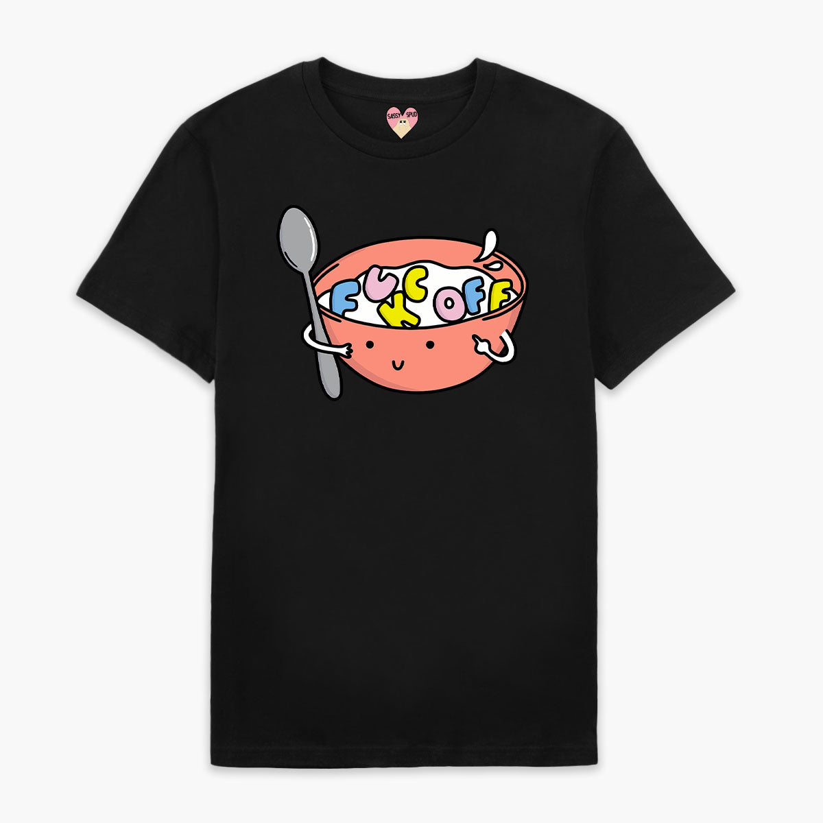 Rude Cereal Full Print T-Shirt (Unisex)-Printed Clothing, Printed T Shirt, EP01-Sassy Spud