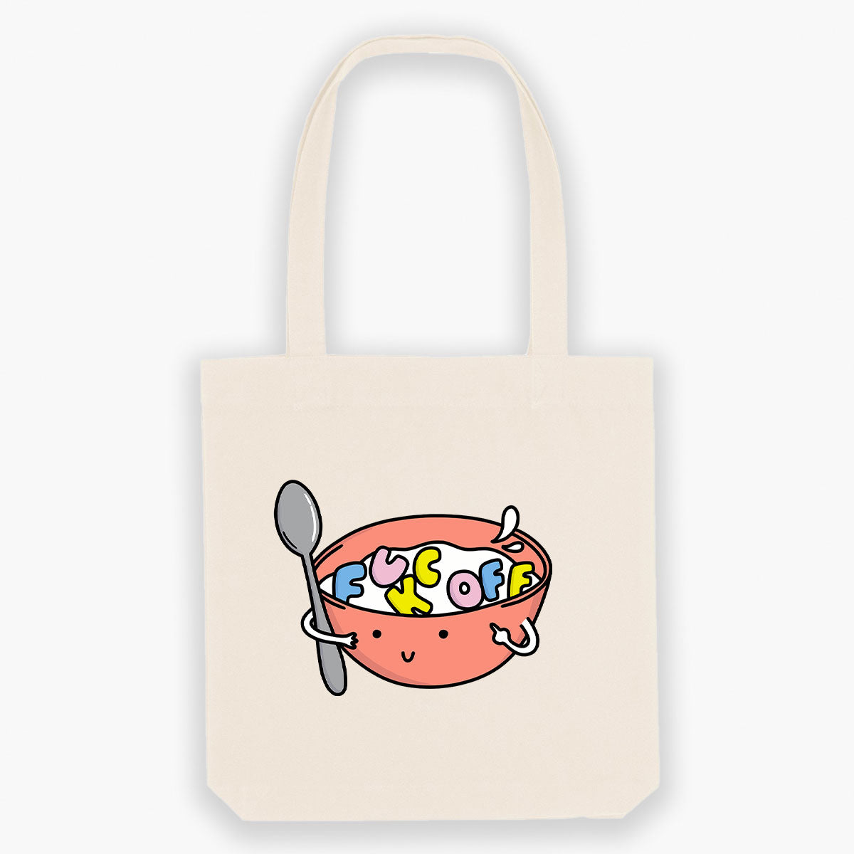 Rude Cereal Tote Bag-Sassy Accessories, Sassy Gifts, Sassy Tote Bag, STAU760-Sassy Spud